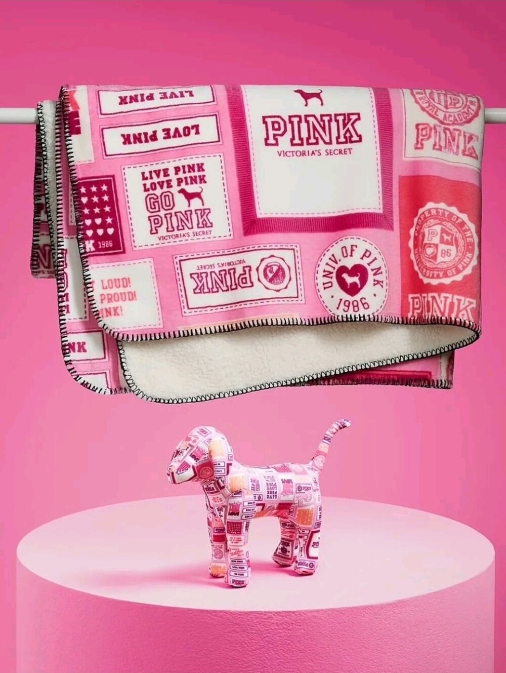 PINK Friday Mystery Mini Dog + Cozy Plush Blanket